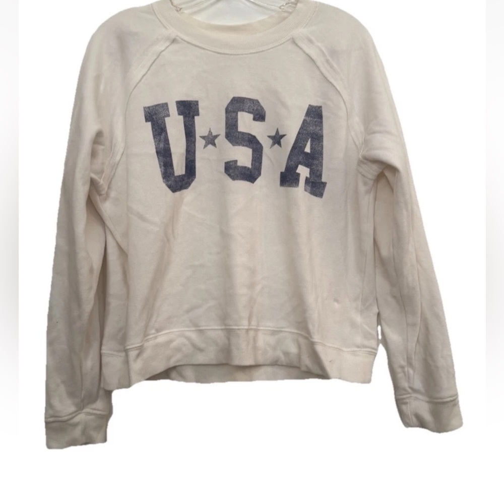 Grayson/Threads Size L Blue "USA" Top Sweatshirt Women’s - Picture 3 of 5
